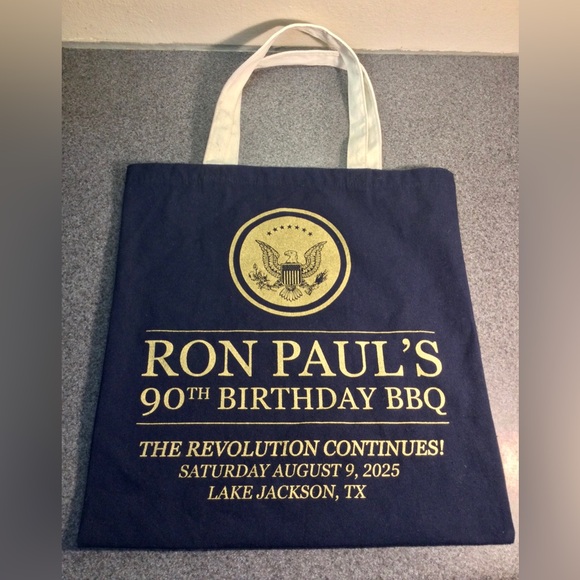 Handbags - Ron Paul END THE FED 90th Birthday BBQ Tote Bag - Libertarian Rare Tea Party GOP
